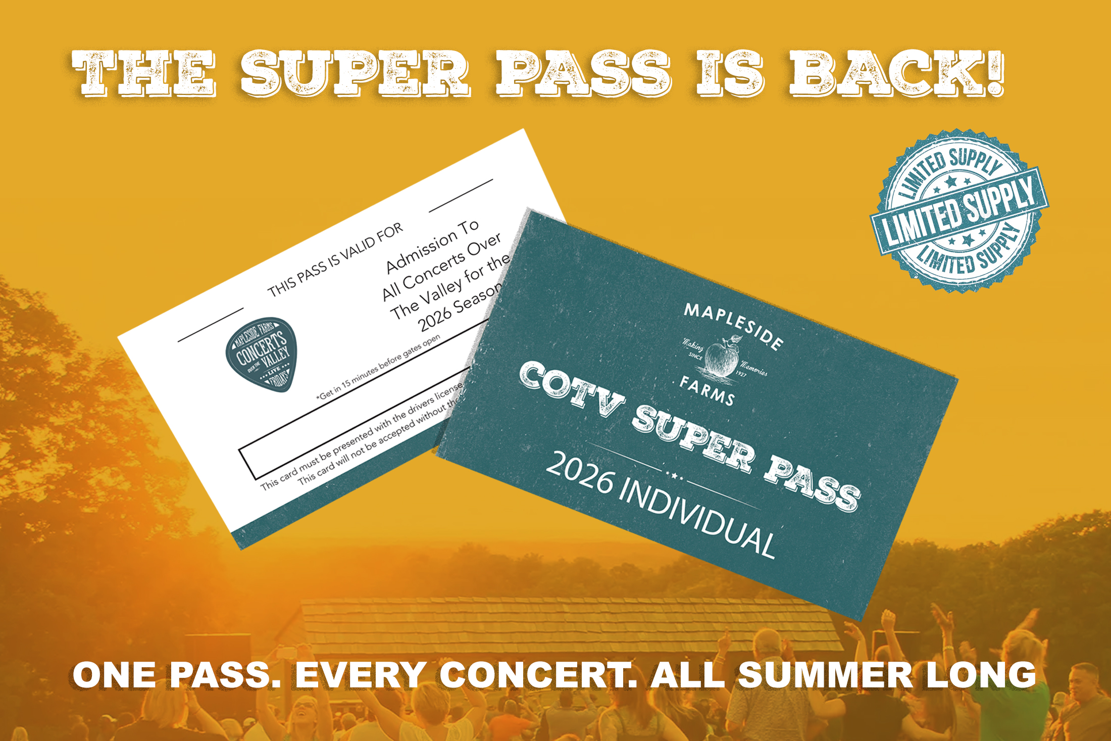 COTV Super Pass — One Pass. Every Concert. All Summer Long.