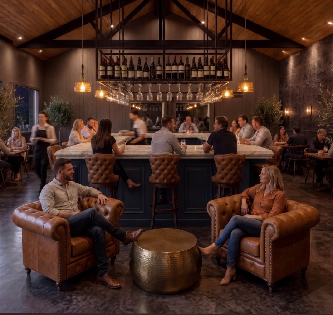 The Great Room bar at The Social House, Mapleside Farms