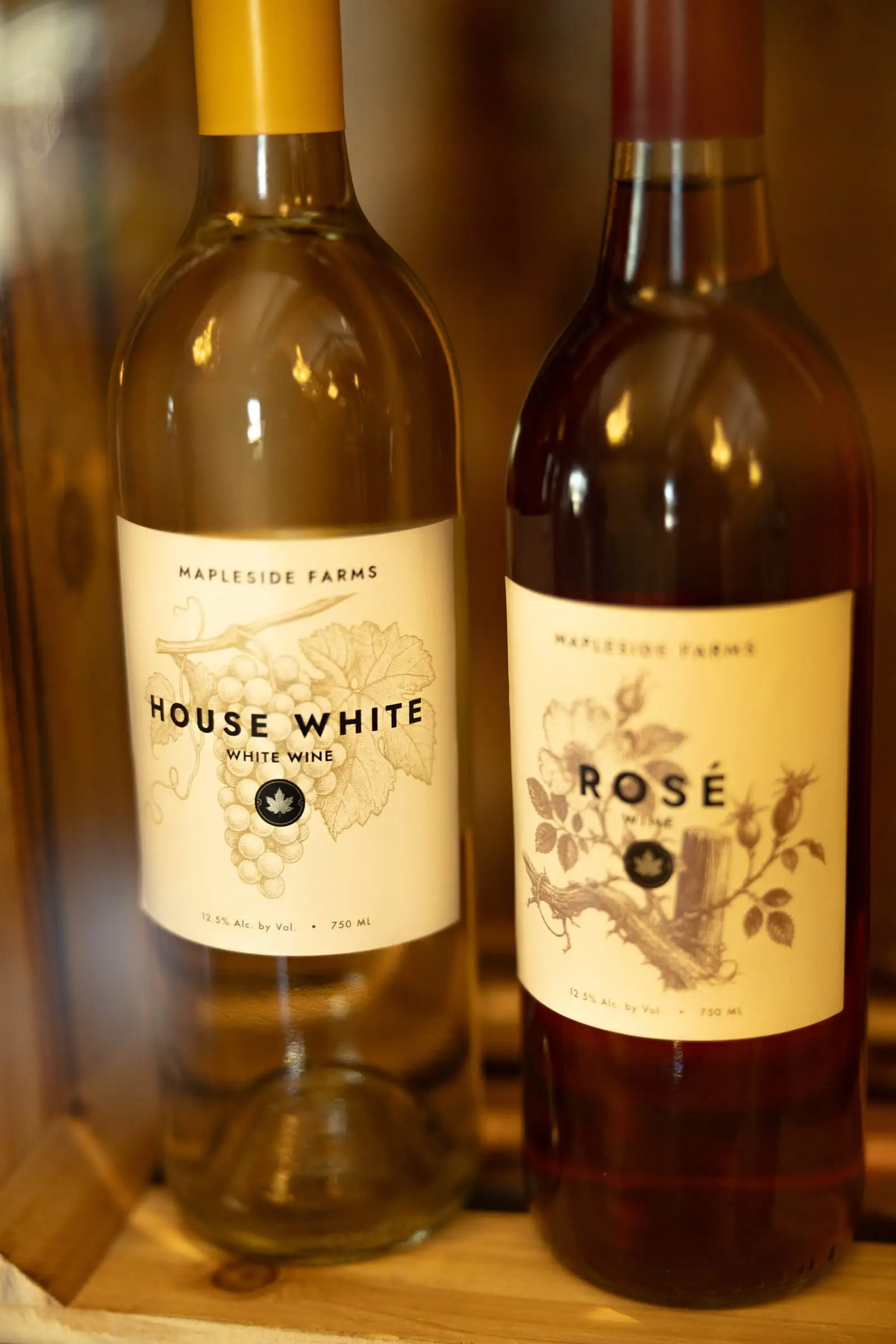 Mapleside Farms House White and Rosé wines