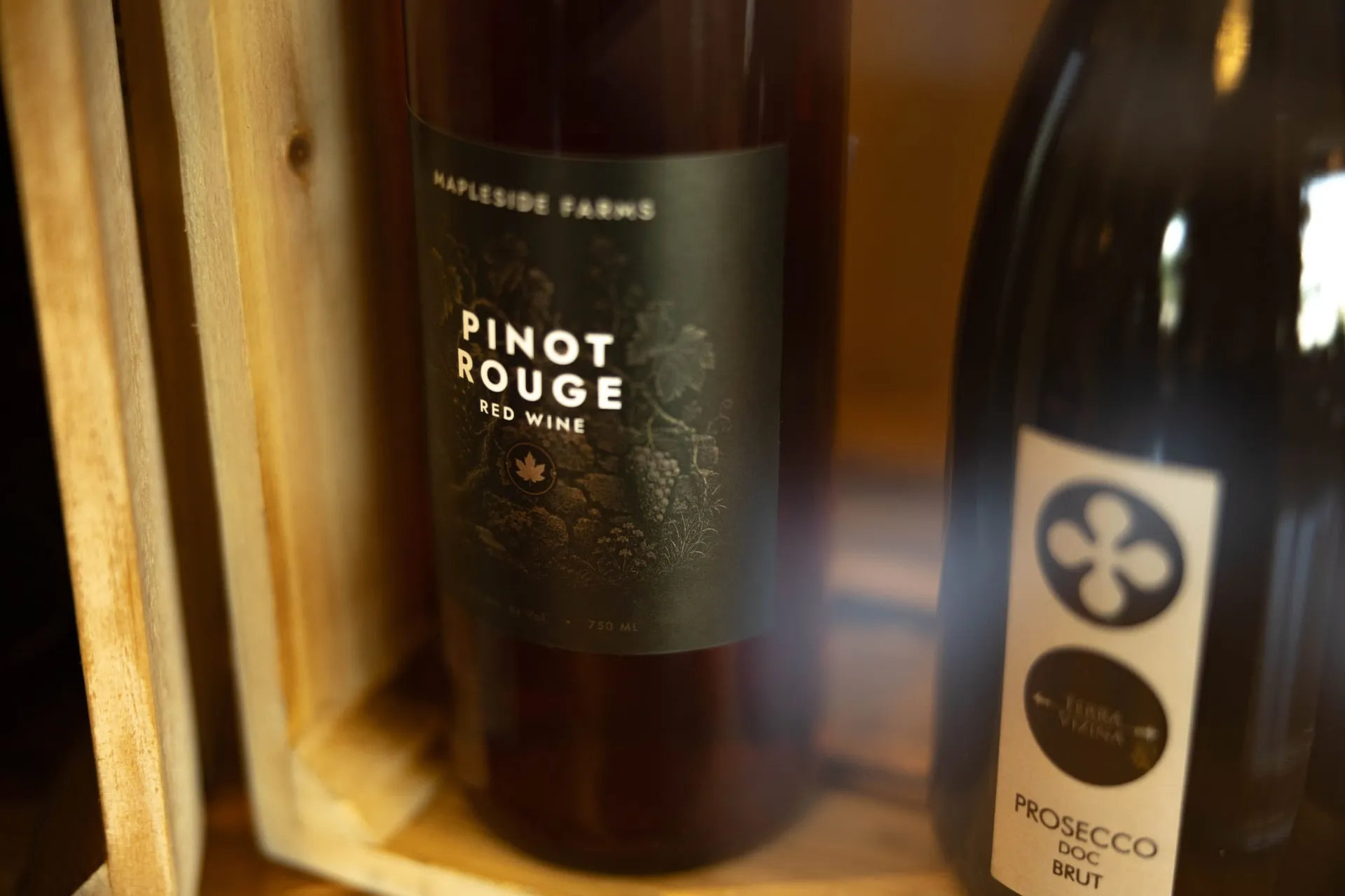 Mapleside Farms Pinot Rouge and Prosecco