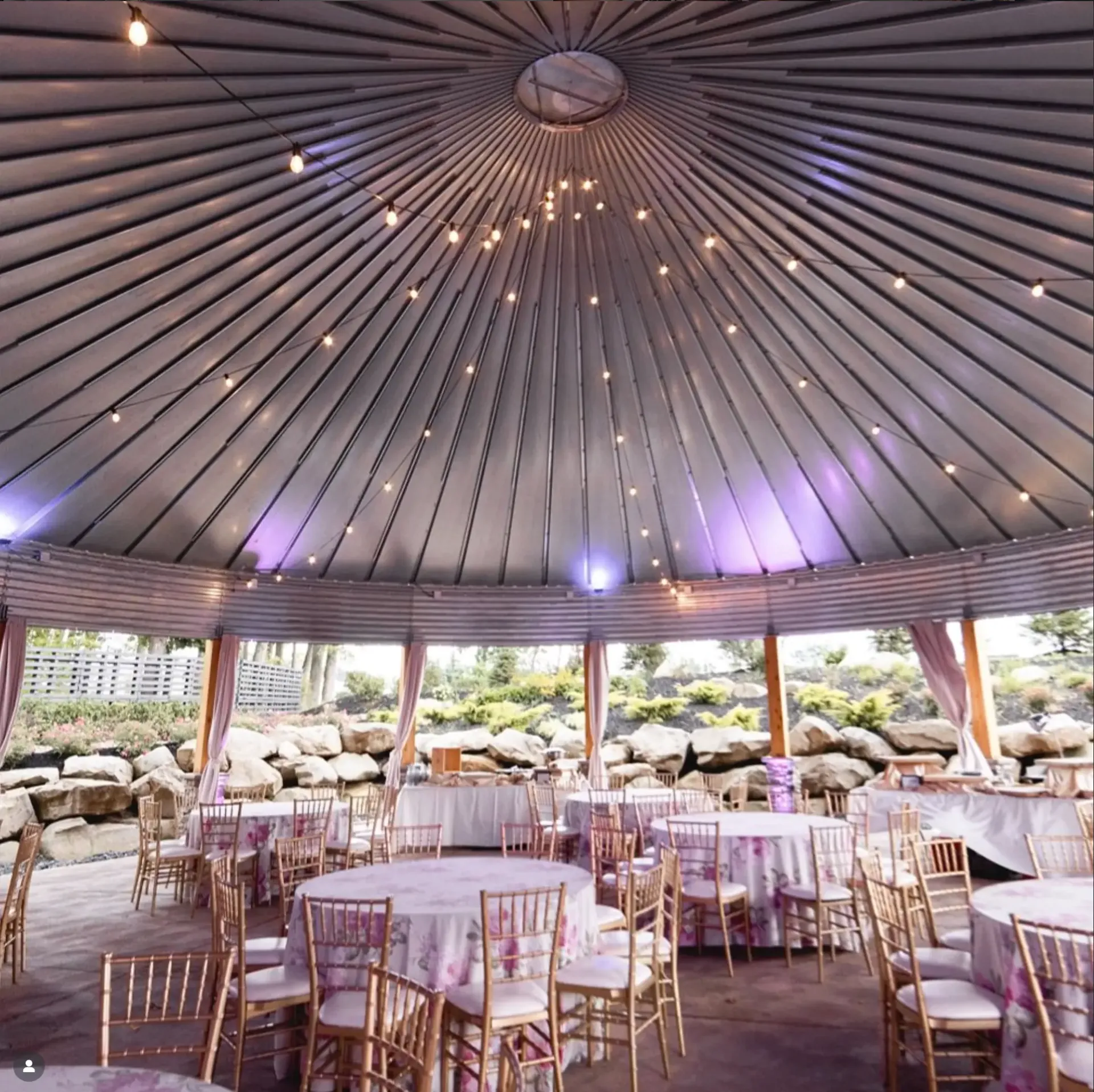 The Waterfall pavilion interior
