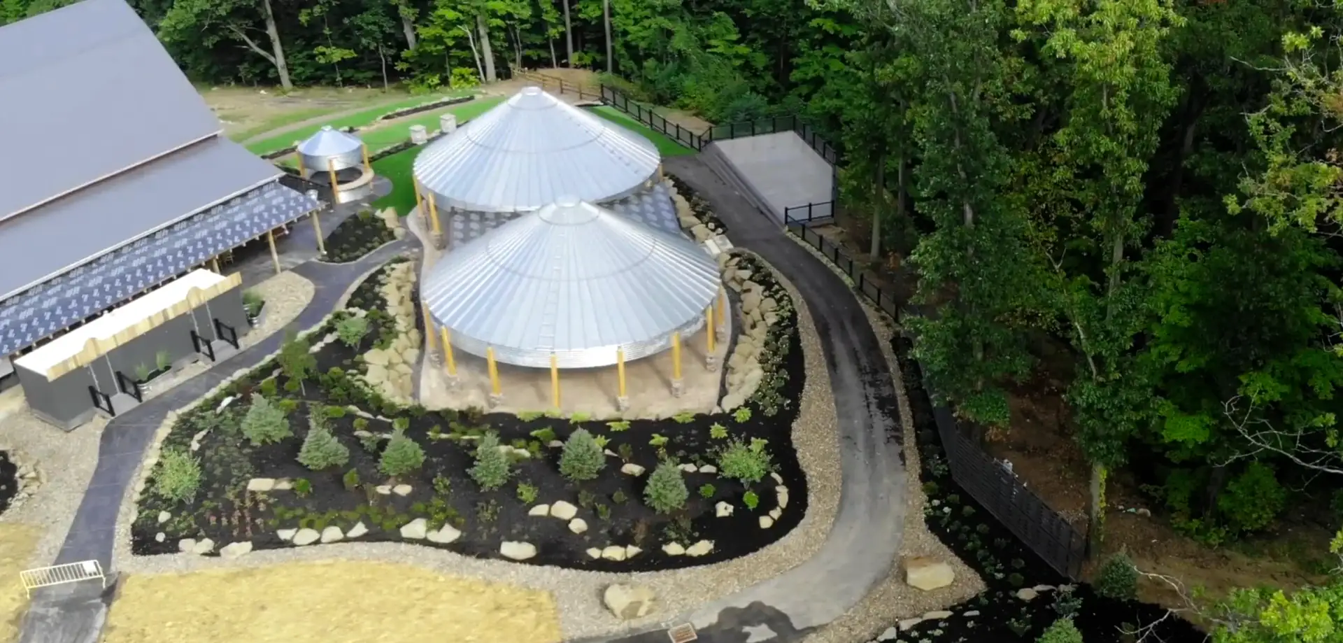Waterfall aerial view