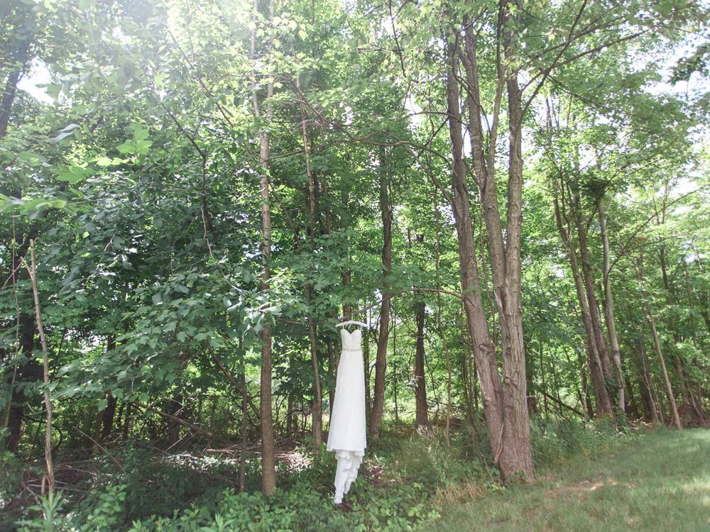 Bride in the woods